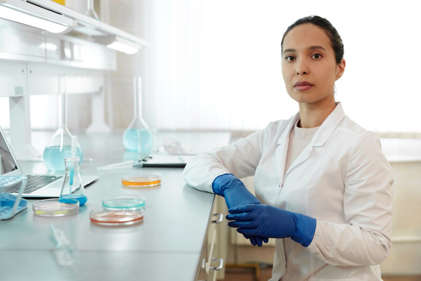 Scientist in a modern laboratory